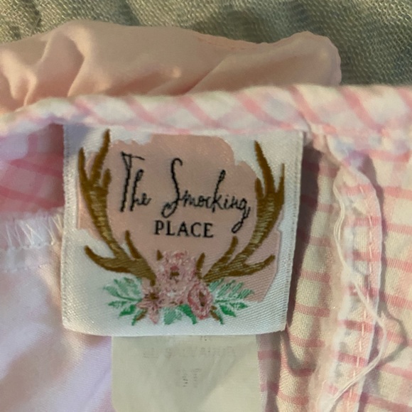 Adorable Smocked Peter Rabbit dress 3T pink check ruffle collar - Picture 3 of 7